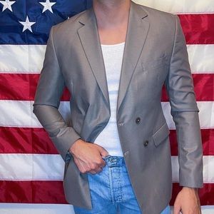 Double breasted brown blazer